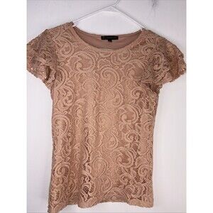 Adrianna Papell Small Lace Top sleeves Layer In Lace coconut girl, beach, sexy